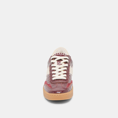 NOTICE STITCH SNEAKERS OXBLOOD CROCO EMBOSSED LEATHER
 – Dolce Vita | Dolce Vita