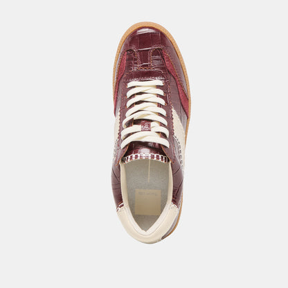 NOTICE STITCH SNEAKERS OXBLOOD CROCO EMBOSSED LEATHER
 – Dolce Vita | Dolce Vita