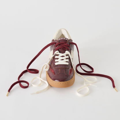 NOTICE STITCH SNEAKERS OXBLOOD CROCO EMBOSSED LEATHER
 – Dolce Vita | Dolce Vita