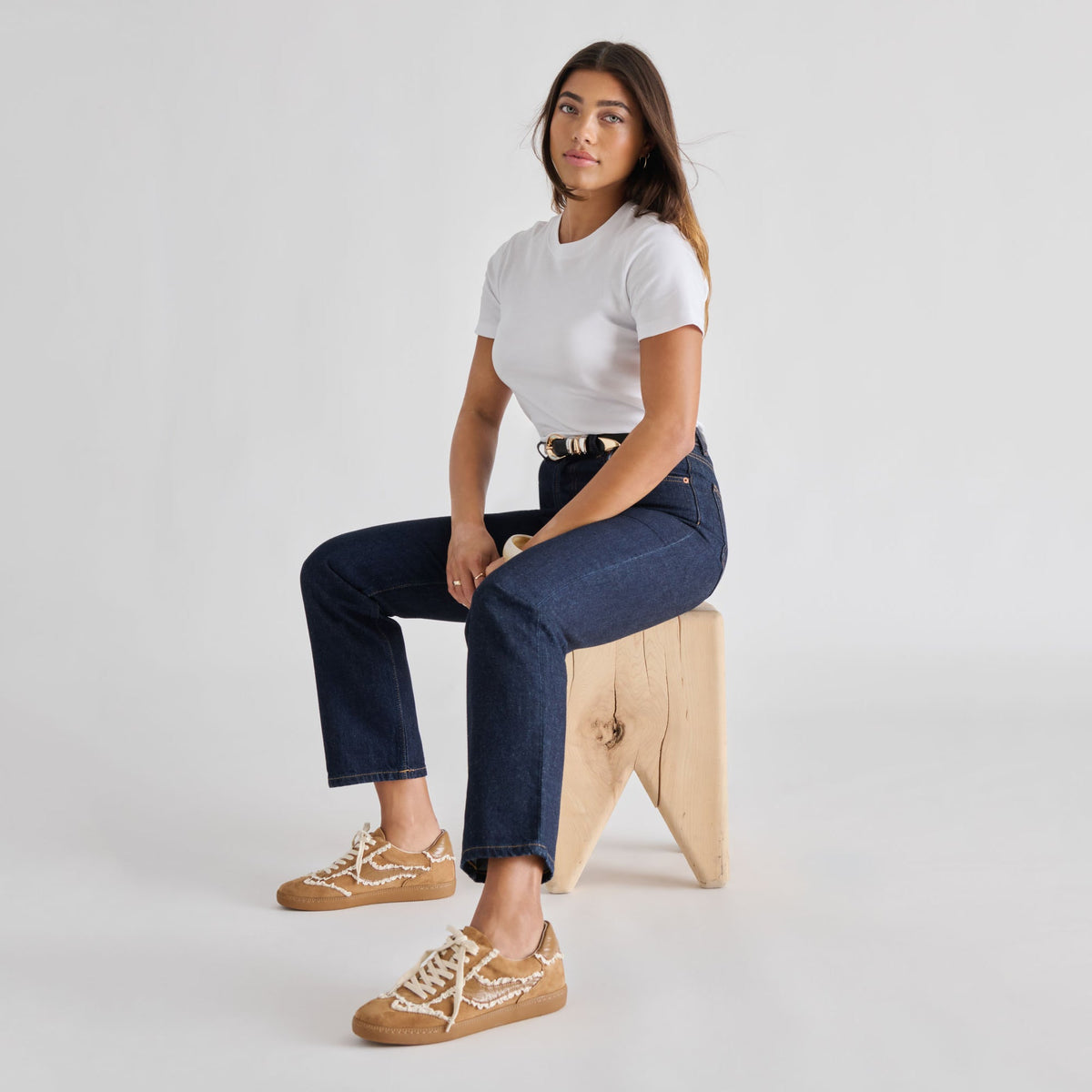 Notice Lace Lt Brown Suede Sneakers | Dolce Vita