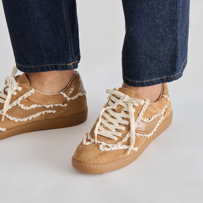 Notice Lace Lt Brown Suede Sneakers | Dolce Vita