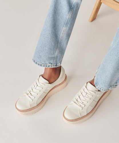 TIGER SNEAKERS WHITE LEATHER
 – Dolce Vita | Dolce Vita