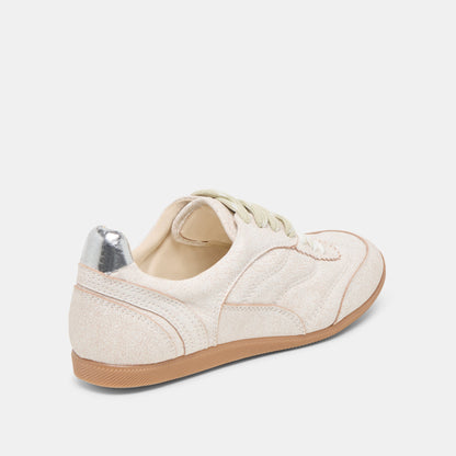 Laini Off White Crackled Leather Sneakers | Dolce Vita