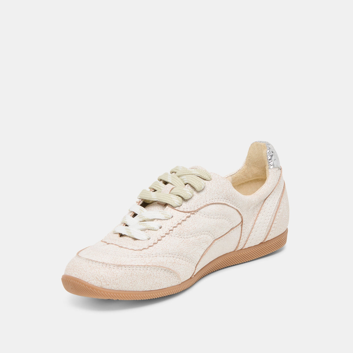 Laini Off White Crackled Leather Sneakers | Dolce Vita
