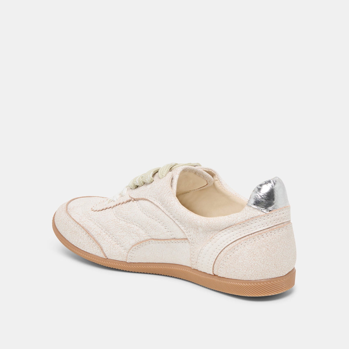 Laini Off White Crackled Leather Sneakers | Dolce Vita