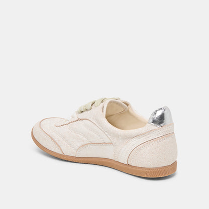 Laini Off White Crackled Leather Sneakers | Dolce Vita