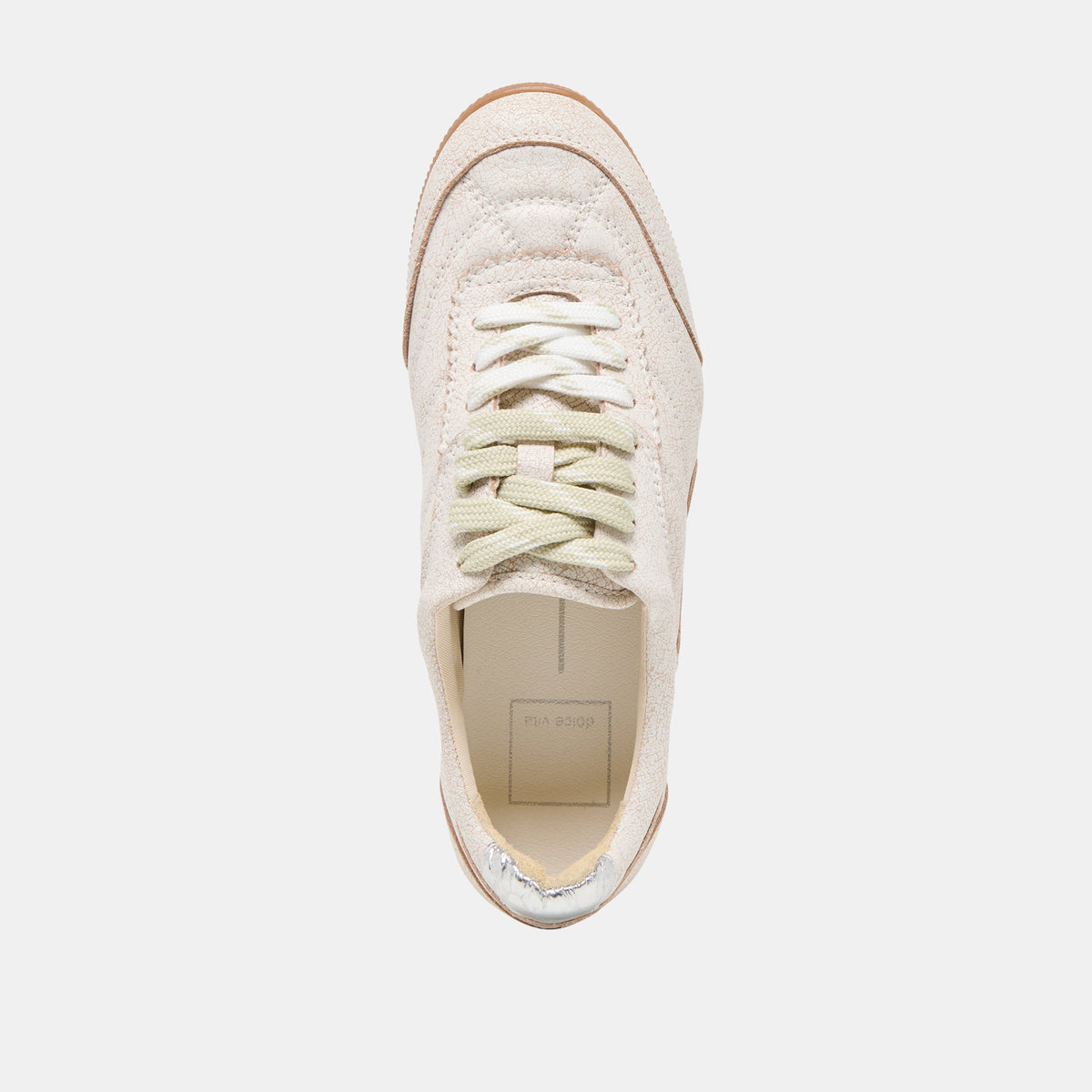 Laini Off White Crackled Leather Sneakers | Dolce Vita