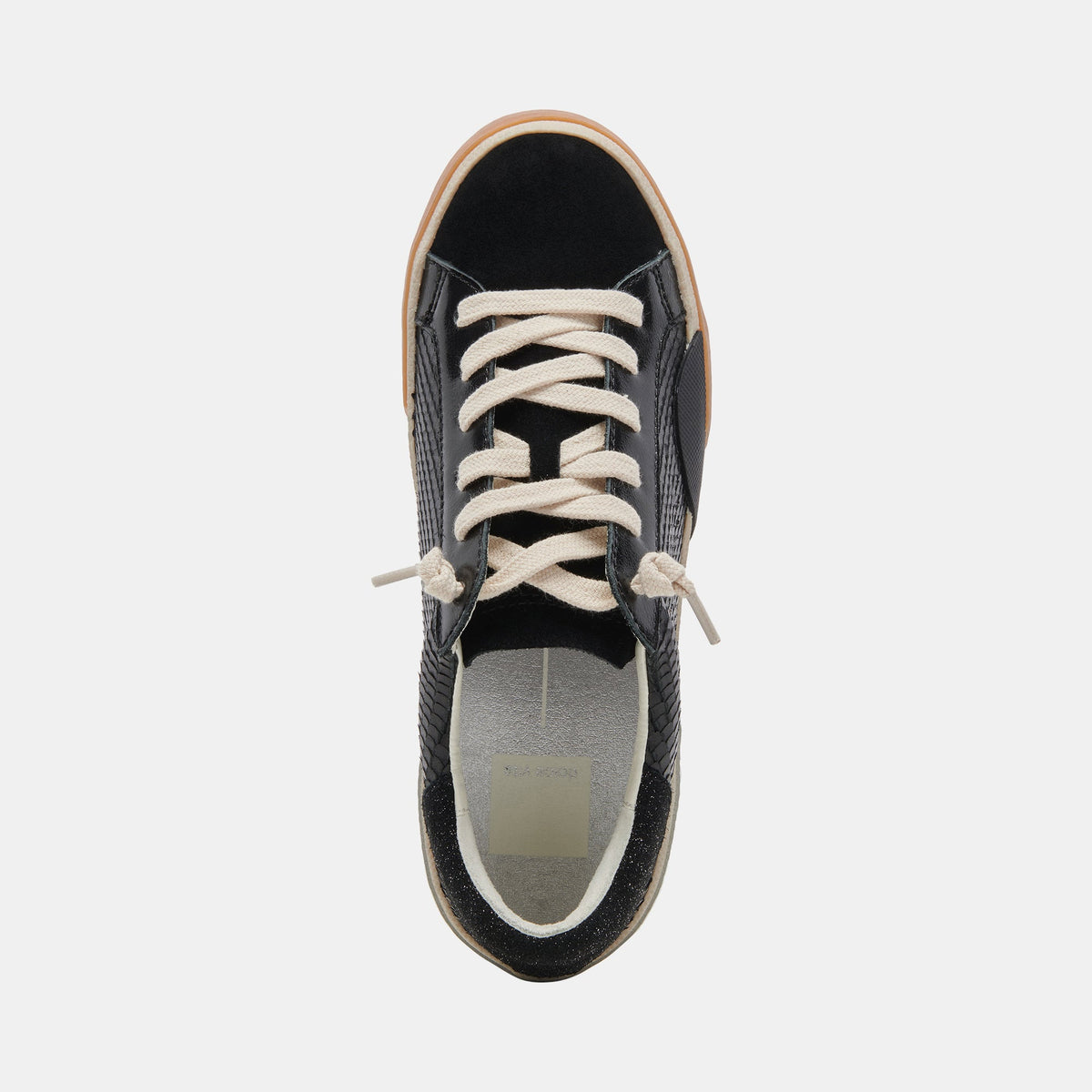 Zina Sneakers Onyx Embossed Leather | Women's Sneakers
 – Dolce Vita | Dolce Vita