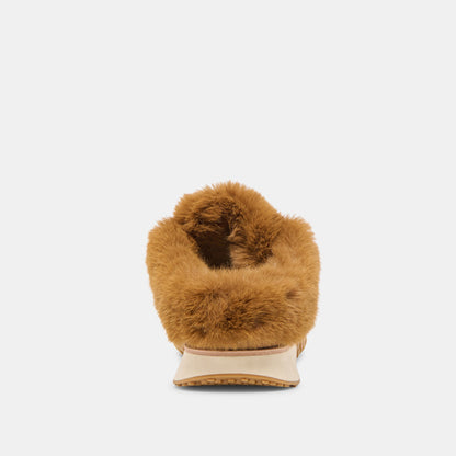 Izzey Plush Lt Brown Suede Sneakers | Dolce Vita