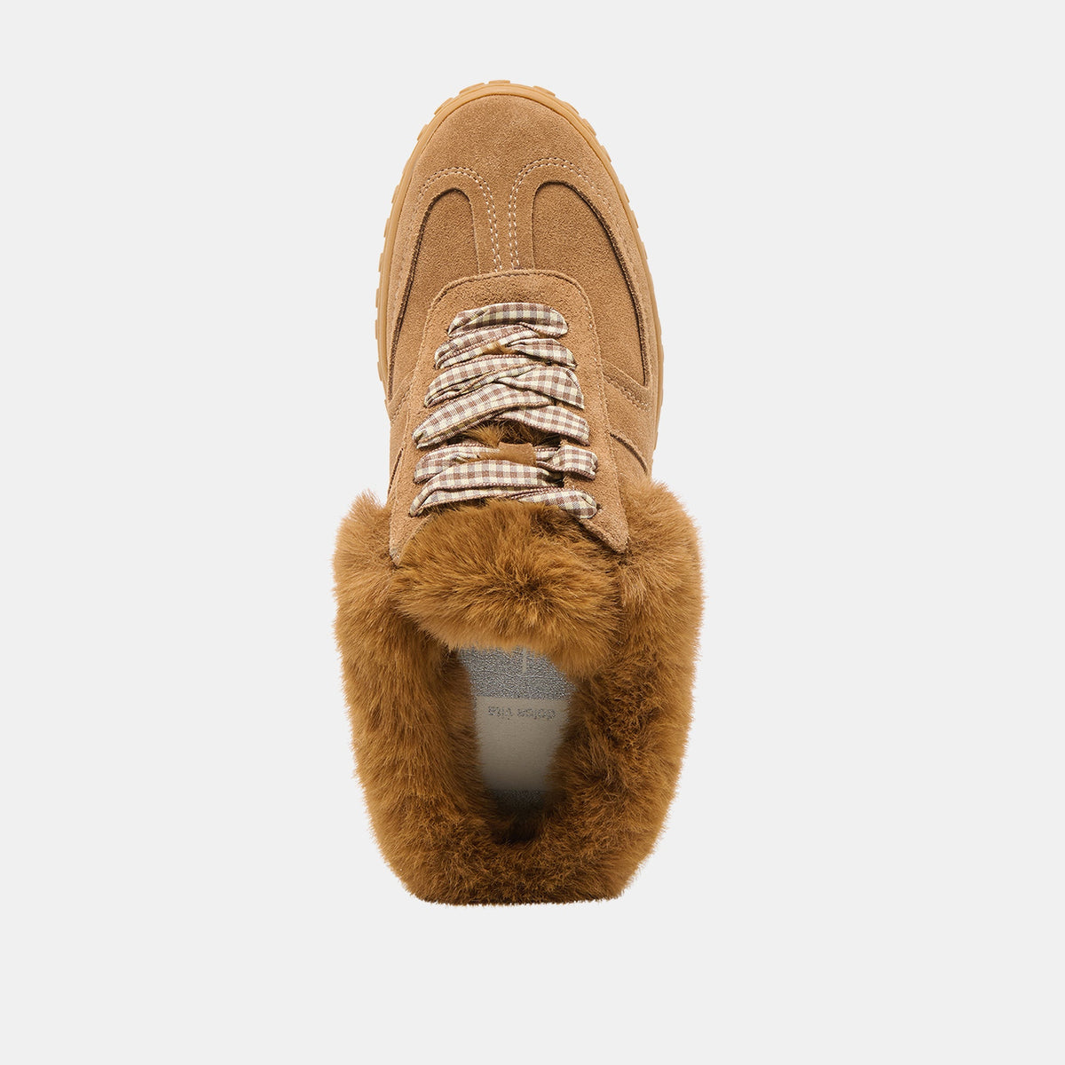 Izzey Plush Lt Brown Suede Sneakers | Dolce Vita