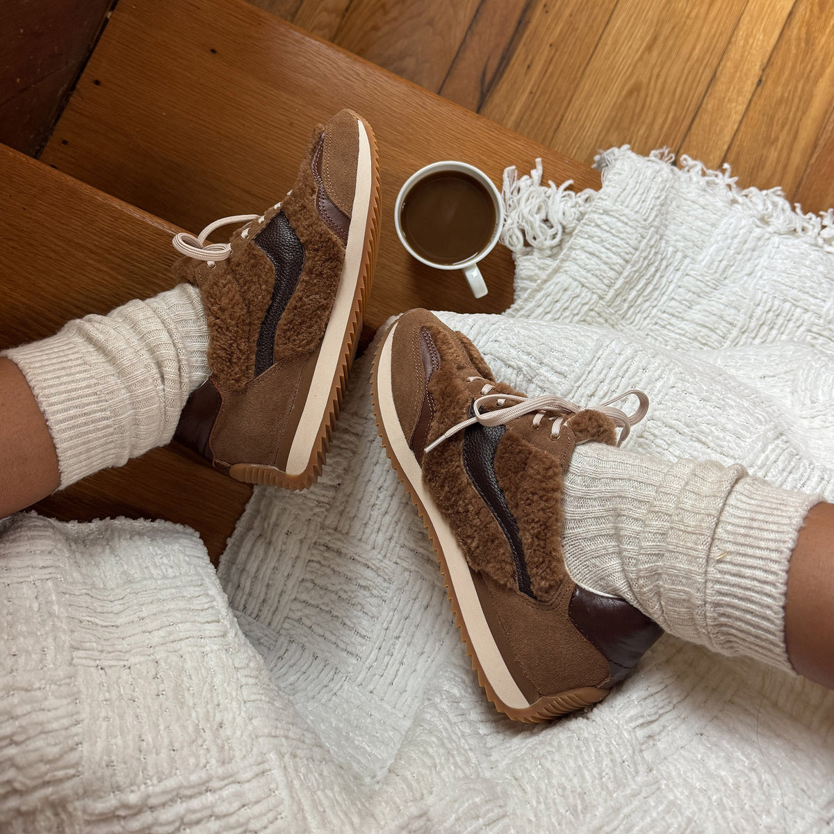 B.NTCD Plush Brown Plush Sneakers | Dolce Vita