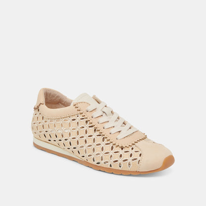 DANIE EYELET PERF SNEAKERS LT NATURAL RAFFIA
 – Dolce Vita | Dolce Vita