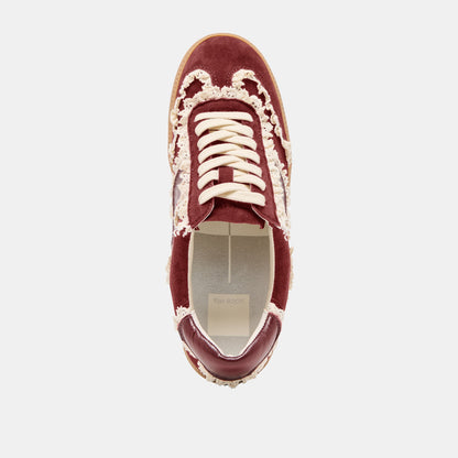 Notice Lace Oxblood Suede Sneakers | Dolce Vita