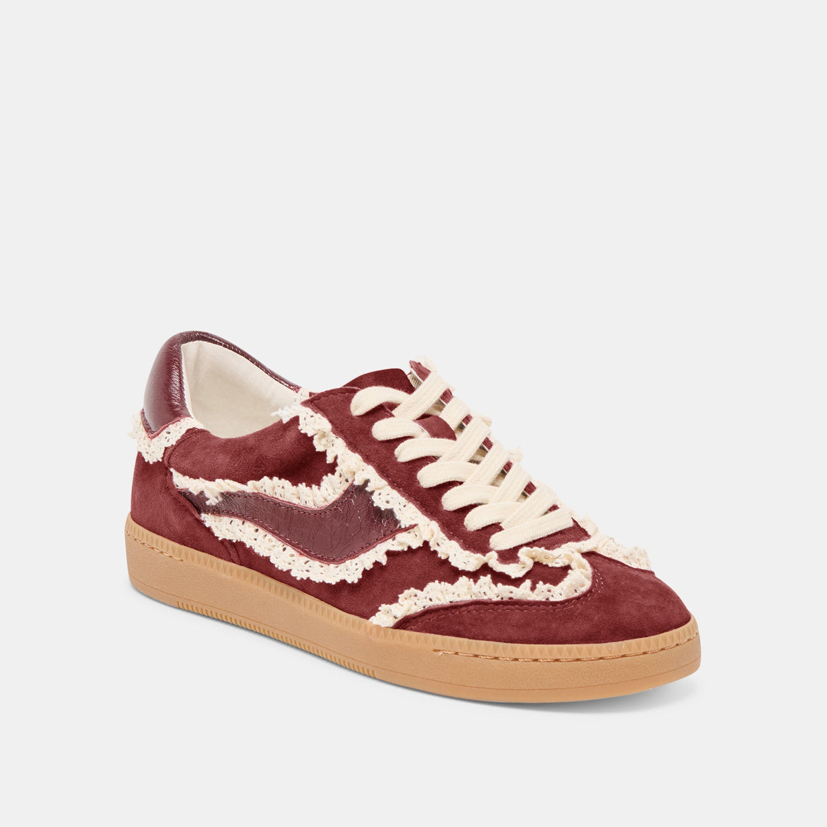 Notice Lace Oxblood Suede Sneakers | Dolce Vita