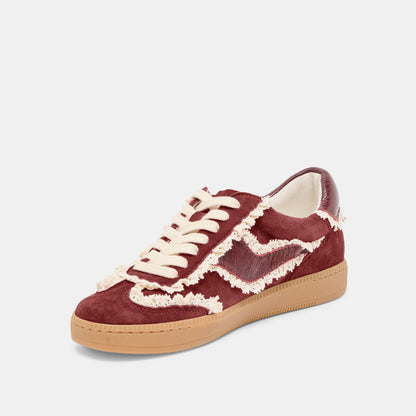 Notice Lace Oxblood Suede Sneakers | Dolce Vita