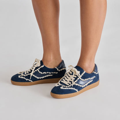 Notice Lace Navy Suede Sneakers | Dolce Vita