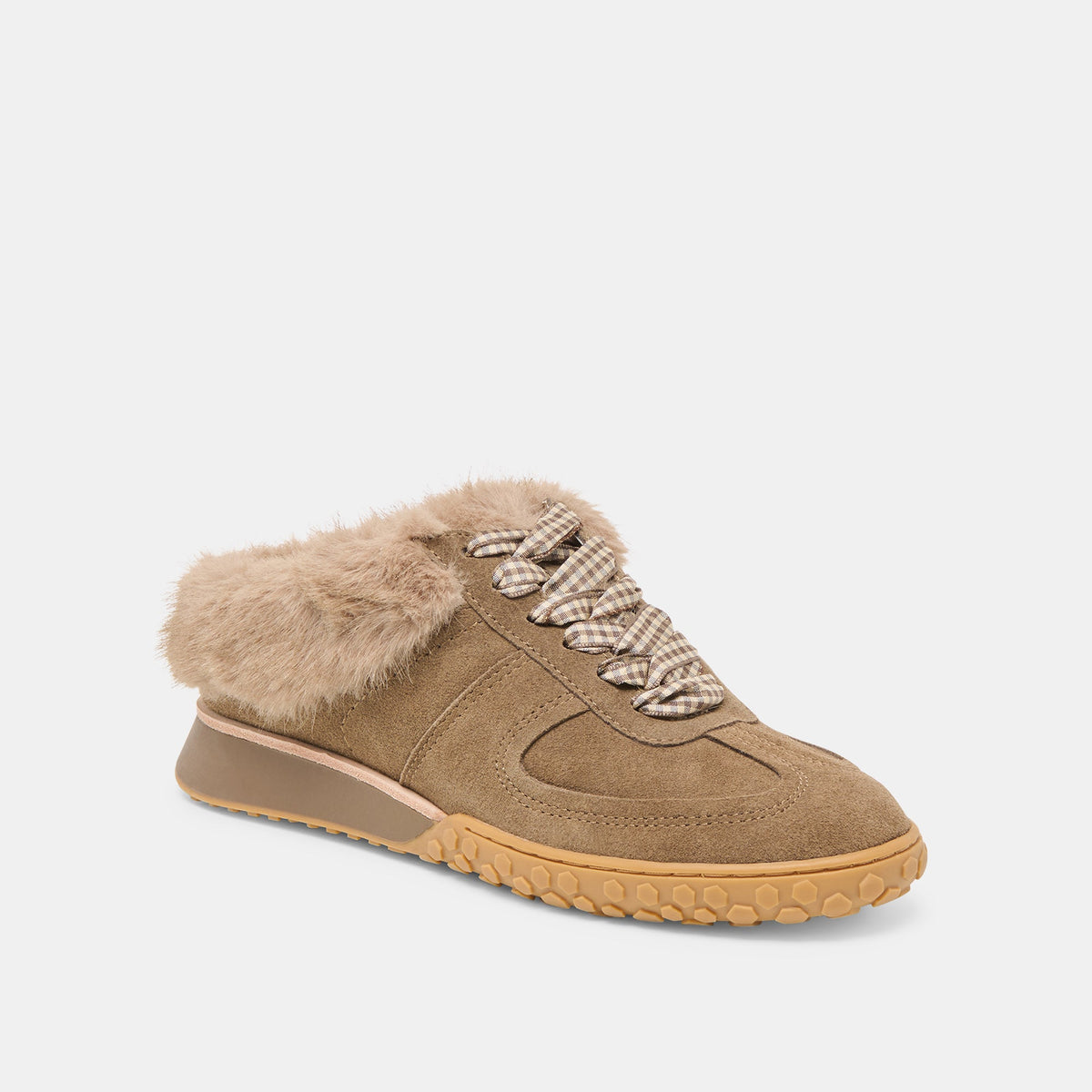 Izzey Plush Olive Suede Sneakers | Dolce Vita