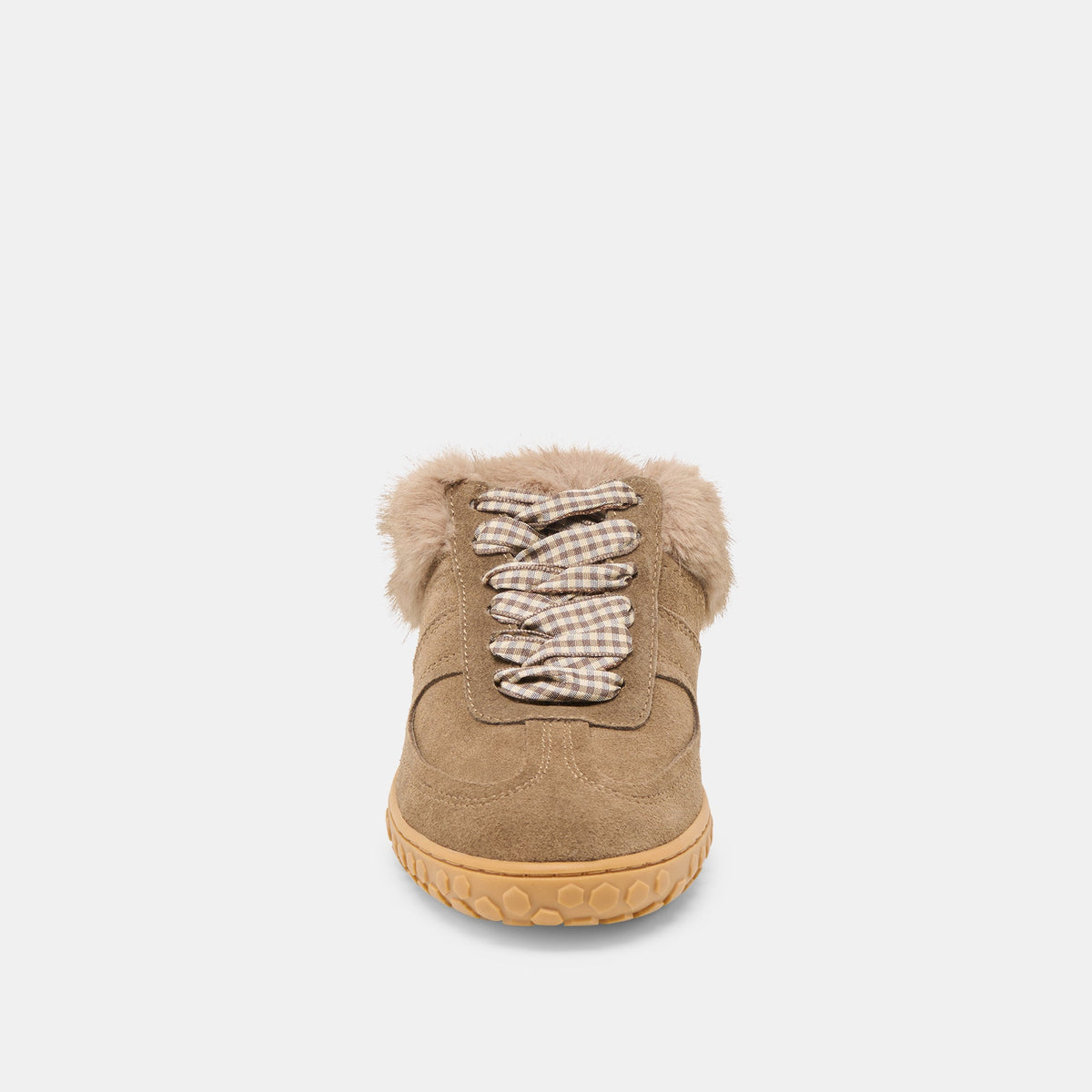 Izzey Plush Olive Suede Sneakers | Dolce Vita