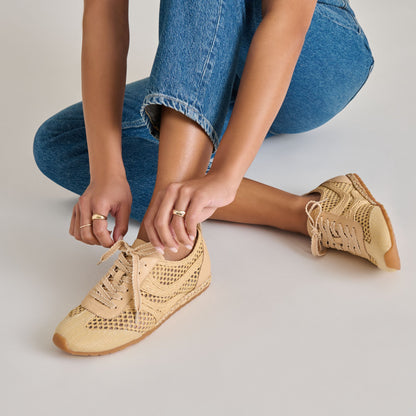 Dream Lt Natural Woven Raffia Sneakers | Dolce Vita