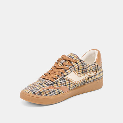 Notice Stitch Yellow Plaid Tweed Sneakers | Dolce Vita