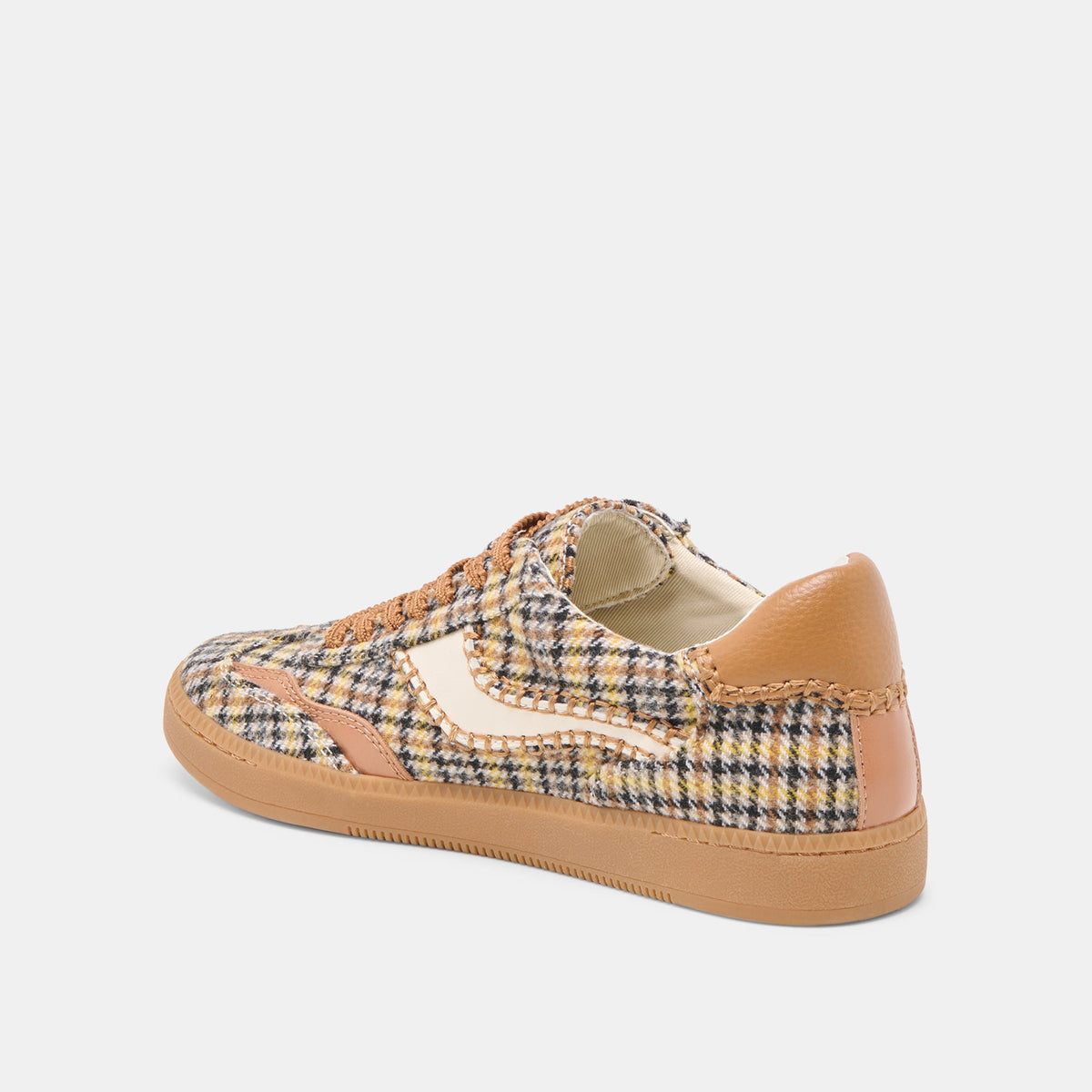Notice Stitch Yellow Plaid Tweed Sneakers | Dolce Vita