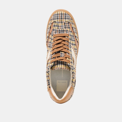 Notice Stitch Yellow Plaid Tweed Sneakers | Dolce Vita