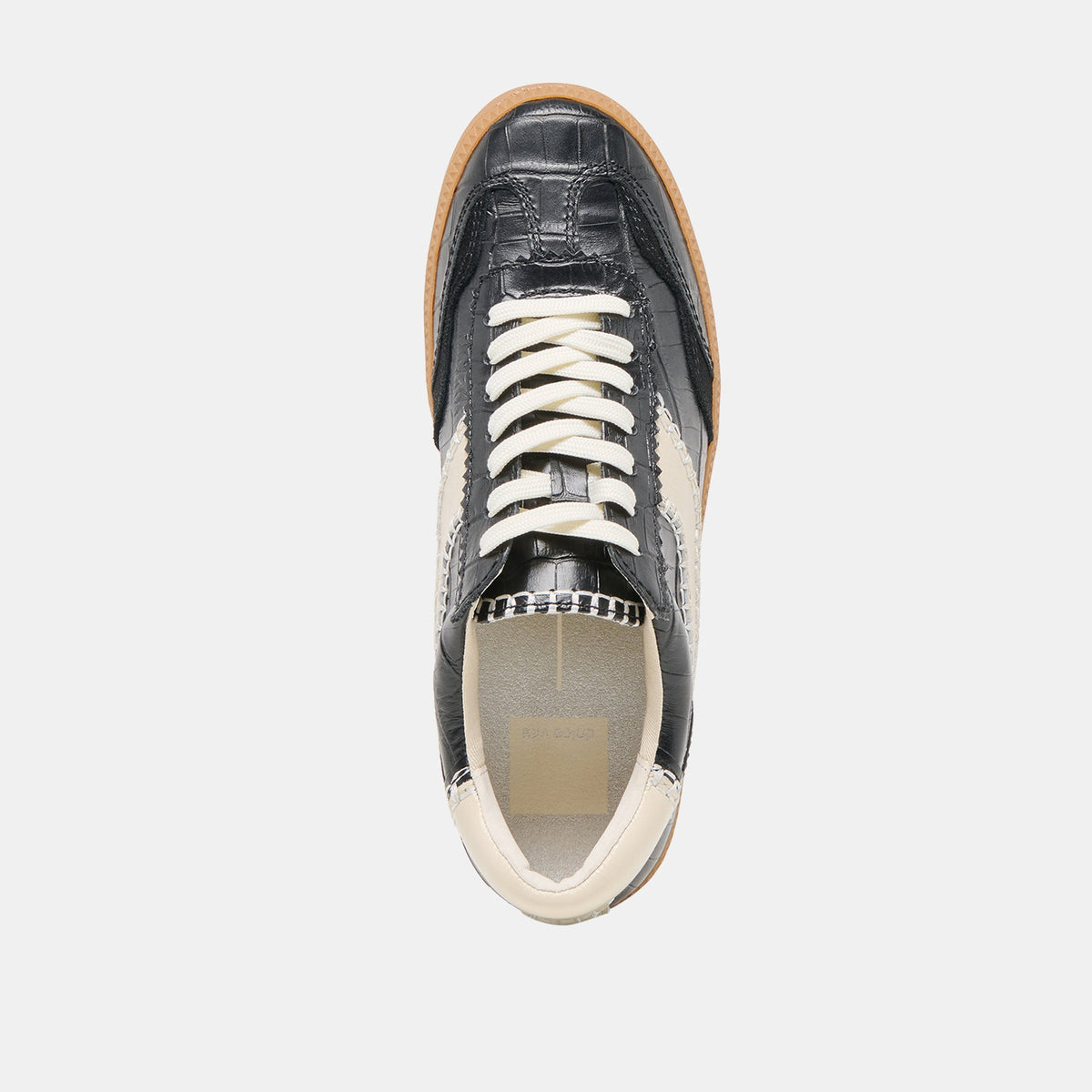 NOTICE STITCH SNEAKERS NOIR CROCO EMBOSSED LEATHER
 – Dolce Vita | Dolce Vita