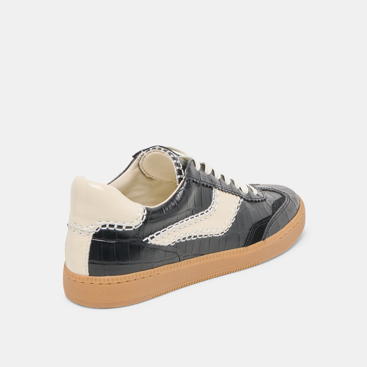 NOTICE STITCH SNEAKERS NOIR CROCO EMBOSSED LEATHER
 – Dolce Vita | Dolce Vita