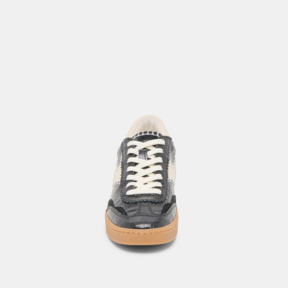 NOTICE STITCH SNEAKERS NOIR CROCO EMBOSSED LEATHER
 – Dolce Vita | Dolce Vita