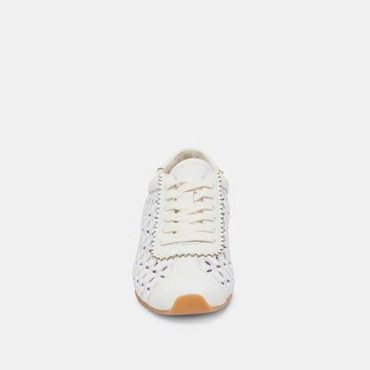 DANIE EYELET PERF SNEAKERS TRUE WHITE LEATHER
 – Dolce Vita | Dolce Vita