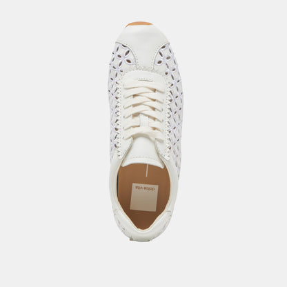 DANIE EYELET PERF SNEAKERS TRUE WHITE LEATHER
 – Dolce Vita | Dolce Vita