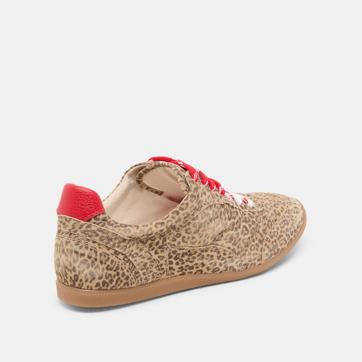 Laini Tan Leopard Printed Suede Sneakers | Dolce Vita