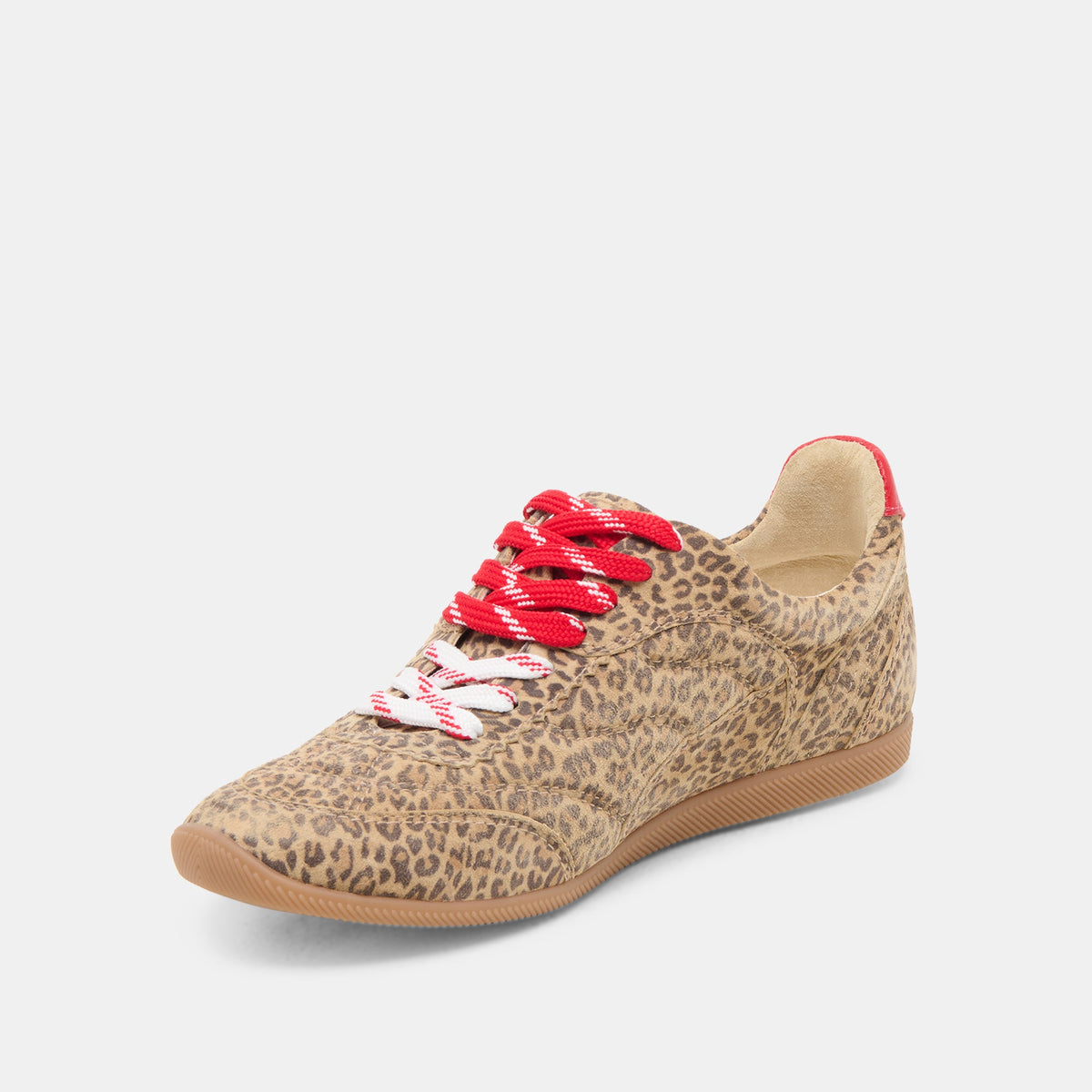 Laini Tan Leopard Printed Suede Sneakers | Dolce Vita