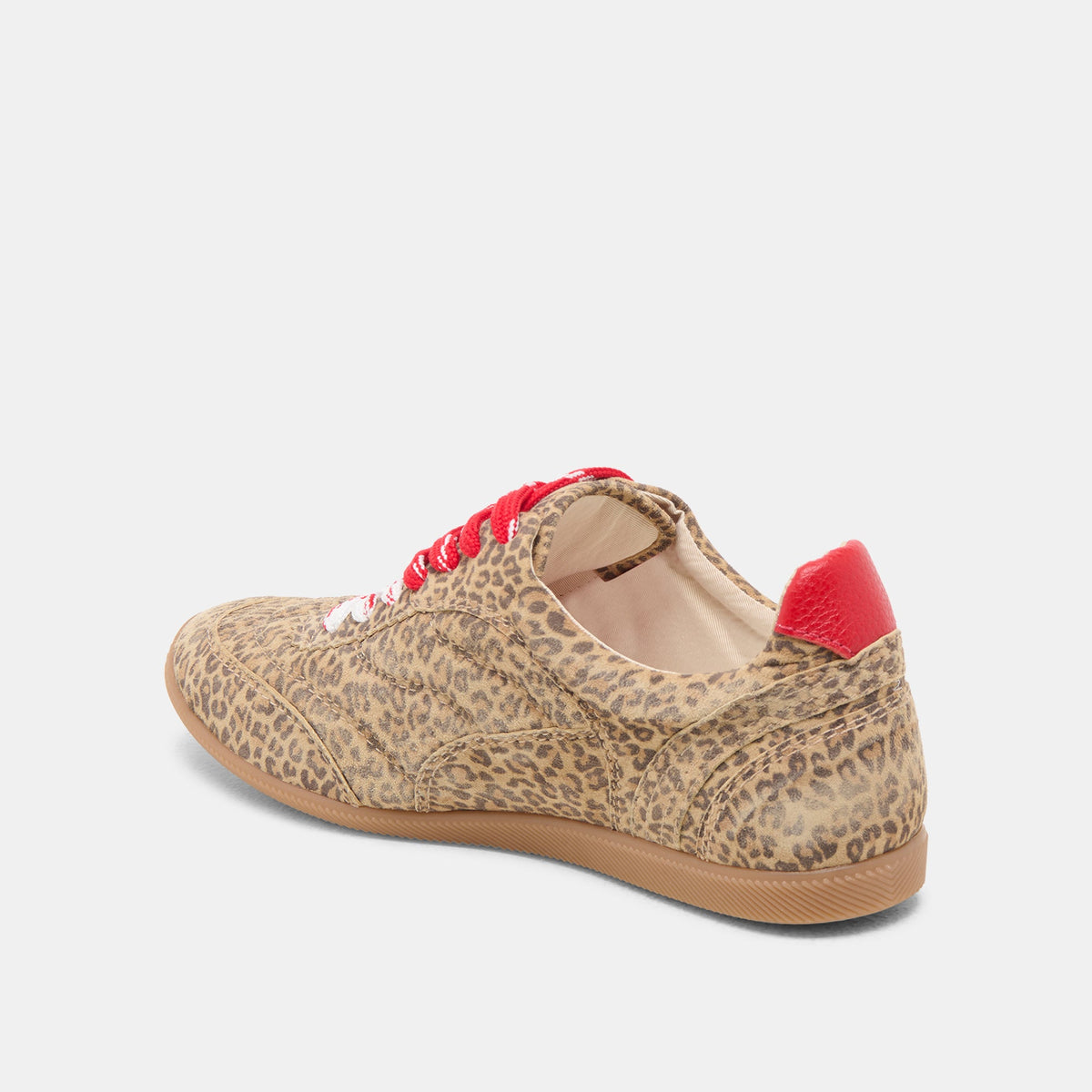 Laini Tan Leopard Printed Suede Sneakers | Dolce Vita
