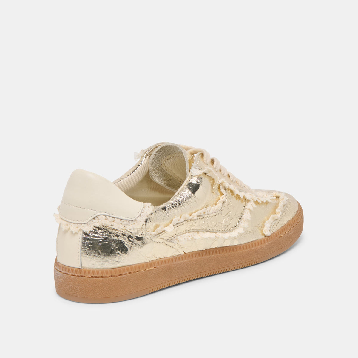 Notice Lace Platinum Distressed Leather Sneakers | Dolce Vita