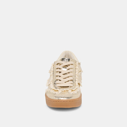 Notice Lace Platinum Distressed Leather Sneakers | Dolce Vita