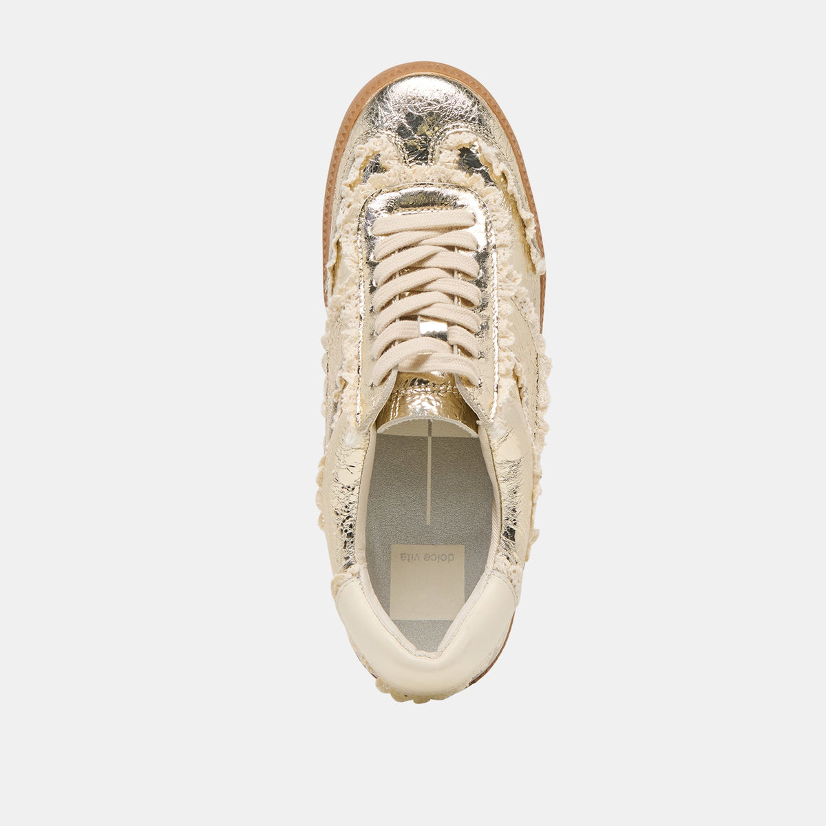 Notice Lace Platinum Distressed Leather Sneakers | Dolce Vita