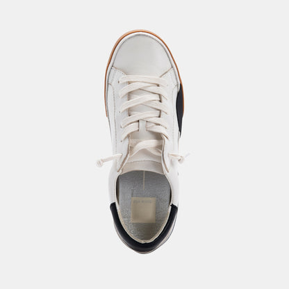 ZINA SNEAKERS WHITE BLACK LEATHER
 – Dolce Vita | Dolce Vita