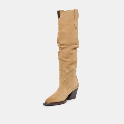 Buckly Camel Suede Boots | Dolce Vita