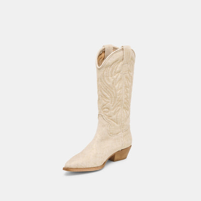 Tanner Bone Fabric Boots | Dolce Vita