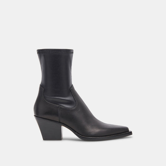 Rutger Boots Black Leather | Women's Black Leather Mid-Ankle Boots
 – Dolce Vita | Dolce Vita