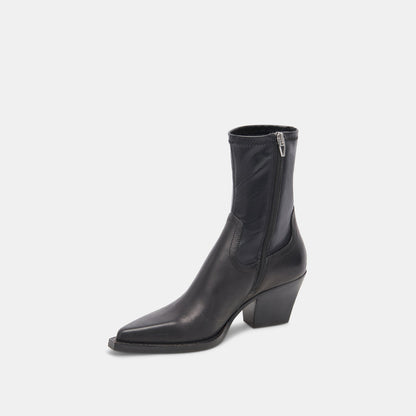 Rutger Boots Black Leather | Women's Black Leather Mid-Ankle Boots
 – Dolce Vita | Dolce Vita