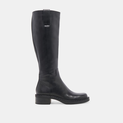 Glory H2O Waterproof Black Leather Wide Calf Boots | Dolce Vita