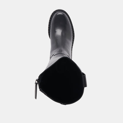 Glory H2O Waterproof Black Leather Wide Calf Boots | Dolce Vita