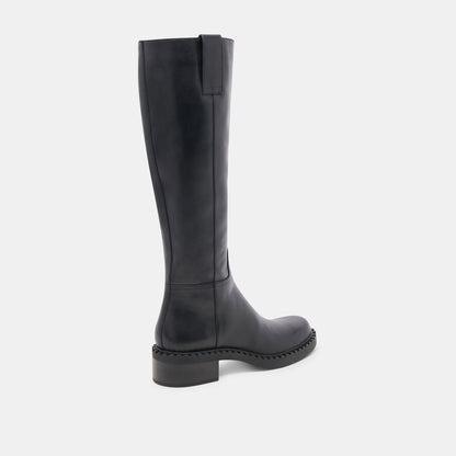 Glory H2O Waterproof Black Leather Wide Calf Boots | Dolce Vita