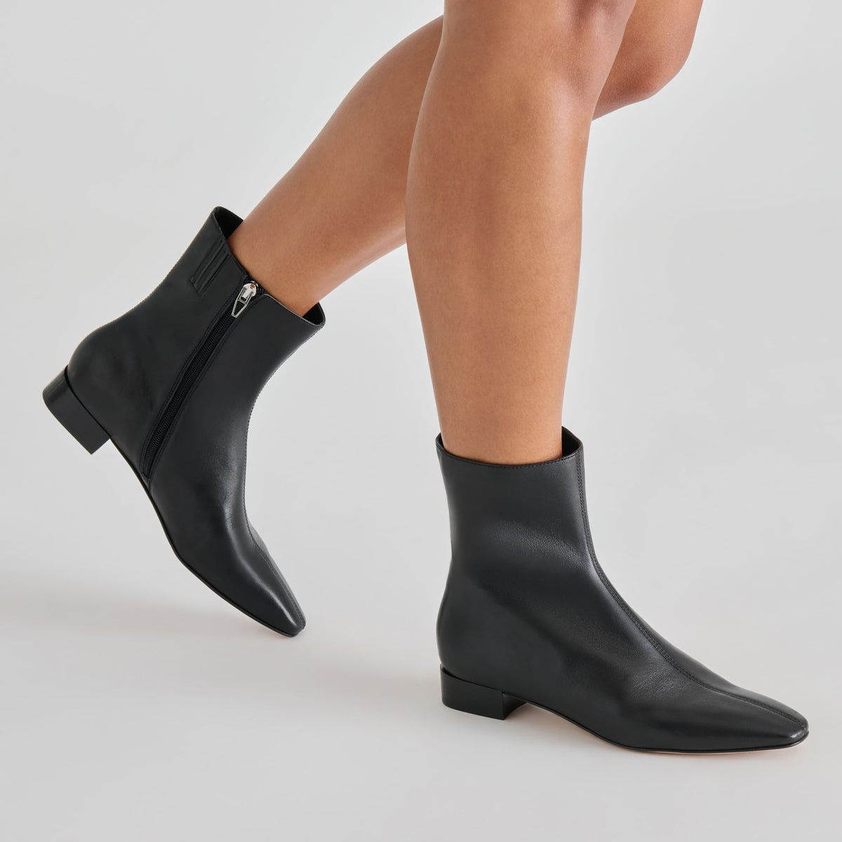Tarine Black Leather Booties | Dolce Vita