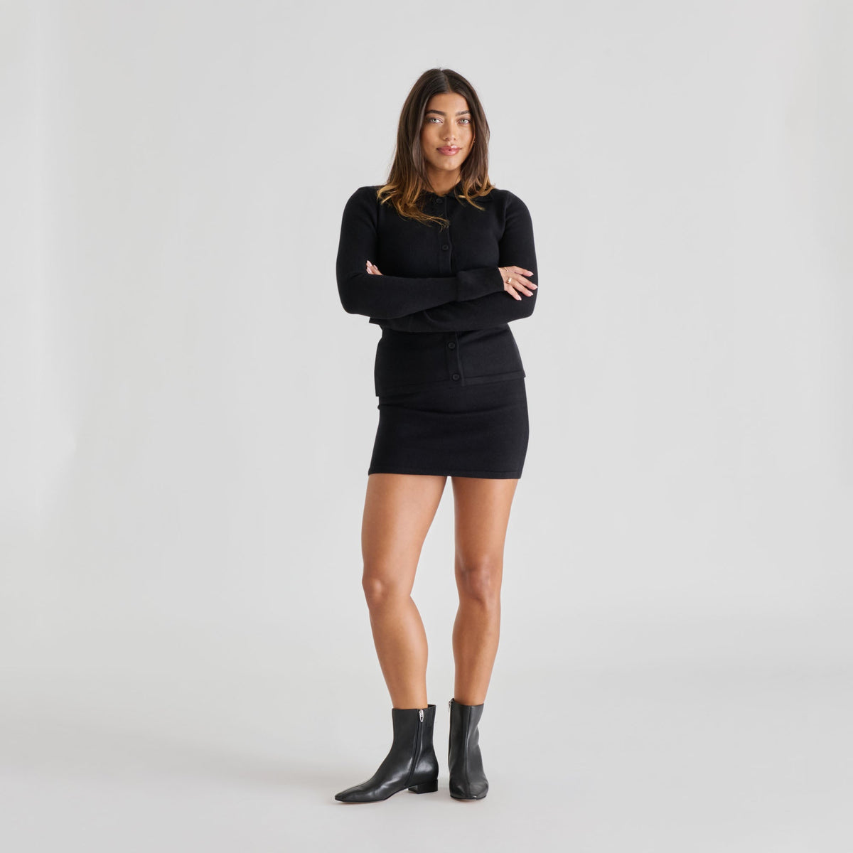Tarine Black Leather Booties | Dolce Vita