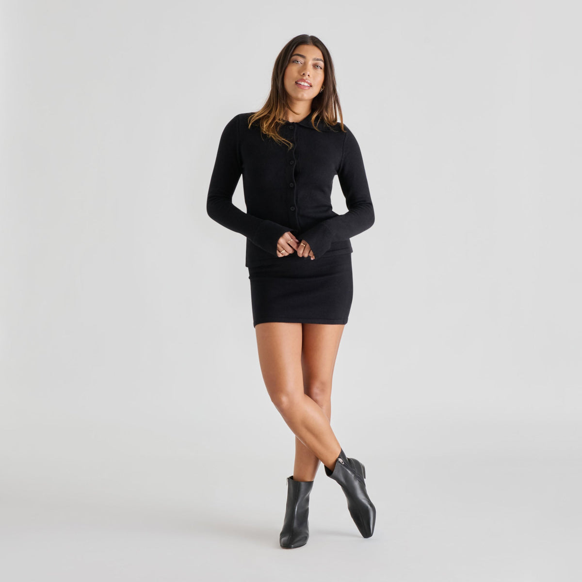 Tarine Black Leather Booties | Dolce Vita