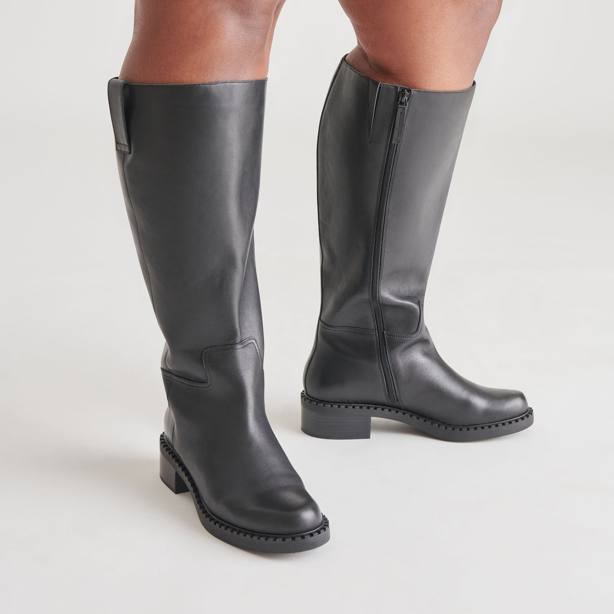 Glory H2O Waterproof Black Leather Extra Wide Calf Boots | Dolce Vita