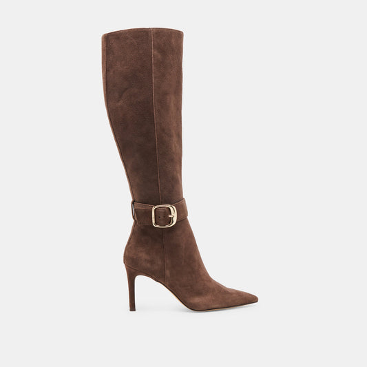 KINZY BOOTS DK BROWN SUEDE
 – Dolce Vita | Dolce Vita
